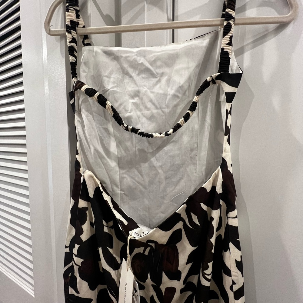 Elegant Black and White Floral Dress